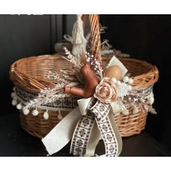 Пасхальная корзина “стильный этнос”, 34х26 см Лубны