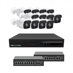 Комплект відеоспостереження на 12 камер GreenVision GV-IP-K-W89/12 5Mp (LP29586) Токмак