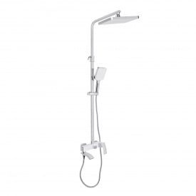 Душова система універсальна Qtap Swan Cascada на 3 споживача (з виливом) хром/білий (QTSWA111CRW45570)