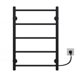 Електрична рушникосушка Kosser Драбинка Пряма 700х500/5 ЕR кноп. чорн.