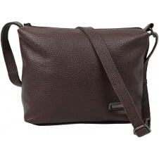 Женская наплечная сумка Borsacomoda 21x11x29 см Темно-коричневый (810.037)