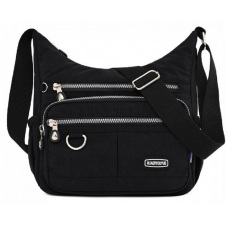 Жіноча сумка крос-боді Confident 25x10x27 см Чорний (2197320456)