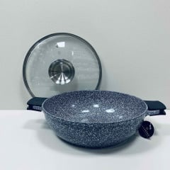 Сотейник с крышкой Edenberg 4,1 л 28 см Черно-белый EB-8041 Бровары