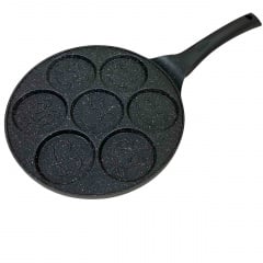 Сковорода для оладий Kamille с антипригарным покрытием Смайлики 26 см Черный KM-4212 Киев