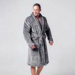 Халат чоловічий COSAS Velvet Mood S-M Графітовий (VelvetMood_man_grey_sm) Токмак