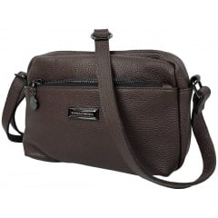 Сумка жіноча на плече Borsacomoda 25x17x10 см Темно-коричневий (2860821059) Київ