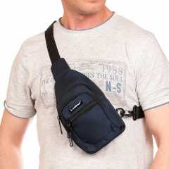 Сумка мужская через плечо LANPAD 13x19x8 см Синий (2618952731) Жмеринка