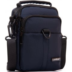 Сумка чоловіча на плече LANPAD 15x20x8 см Синій (2570370400) Доманівка