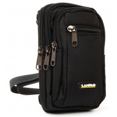 Сумка чоловіча LANPAD 11x17x6 см Чорний (LAN6195 black) Червоноград