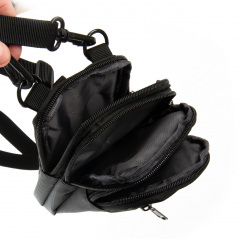 Сумка чоловіча LANPAD 11x17x6 см Чорний (LAN6195 black) Червоноград