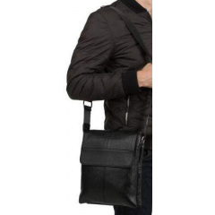 Чоловіча сумка месенджер Tiding Bag 28x4x24 см Чорний (570361036) Стрий