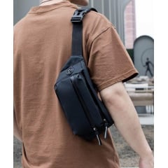 Сумка на пояс чоловіча Confident 30x13x6 см Чорний (2261748625) Київ