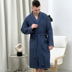 Халат мужской COSAS Zen Waffle Robe 2XL Синий (ZenWaffleRobe_2XL) Братское