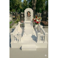 Мемориальный комплекс мраморный песчаник для женщины с балясинами