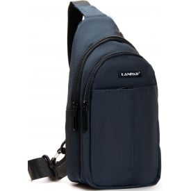 Чоловіча сумка слінг LANPAD 17x30x9 см Синій (2513870065)