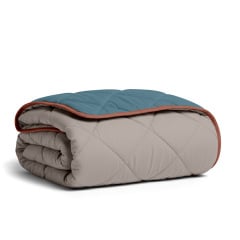 Покривало стьобане двостороннє COSAS TAUPE STONE CS7 210x240 см Бежево-блакитний Київ