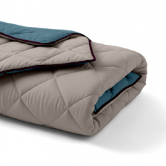 Покрывало стеганное двухстороннее COSAS TAUPE STONE CS3 150x220 см Бежево-голубой Сарны