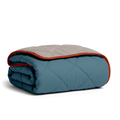 Покривало стьобане двостороннє COSAS TAUPE STONE CS8 170x220 см Бежево-блакитний Шепетівка