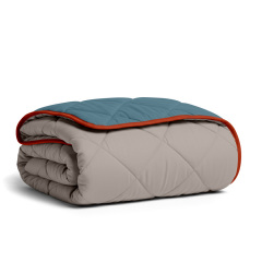 Покривало стьобане двостороннє COSAS TAUPE STONE CS8 150x220 см Бежево-блакитний Шепетівка