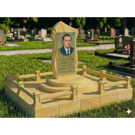 Невеликий меморіальний комплекс для чоловіка мармуровий пісковик