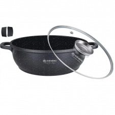 Сотейник з мармуровим покриттям та кришкою Edenberg 3,3 л Чорний EB-8134