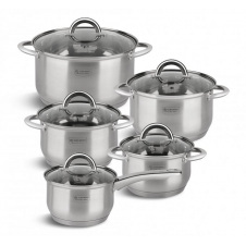 Набір каструль Edenberg Сріблястий 10 предметів EB-4005