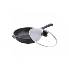 Сковорода з кришкою Maestro 28 см Чорний MR-1226-28 Цумань
