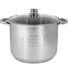 Кастрюля Kamille 4.5 л 20х16 см Серебристый KM-5401 Куйбышево