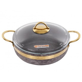 Сотейник із кришкою Brioni Royal Stone Sandstone Gold 26 см Різнокольоровий 764-043