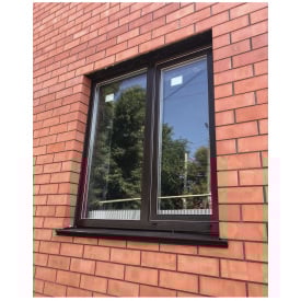 Вікно 1250х1400 мм, монтажна ширина 76 мм, профіль WDS 76AD, з мультифункціональним склопакетом 48 мм.