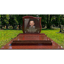 Елітний гранітний пам'ятник із горизонтальною стелею лезки