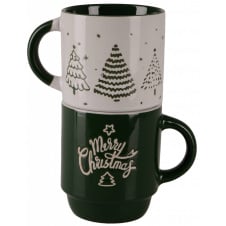 Набор чашек Limited Edition NY Warmly Green 320 мл 2 шт Бело-зеленый (7133565)