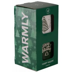 Набор чашек Limited Edition NY Warmly Green 320 мл 2 шт Бело-зеленый (7133565) Коростень