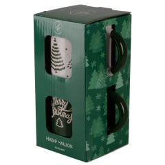 Набор чашек Limited Edition NY Warmly Green 320 мл 2 шт Бело-зеленый (7133565) Коростень