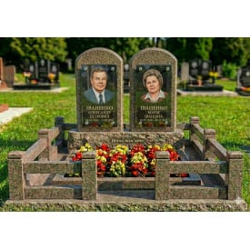 Комплекс пам'ятник граніт зелений подвійний