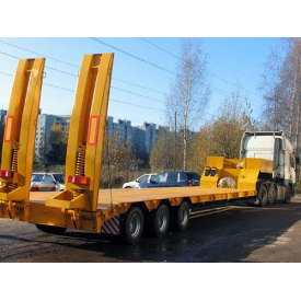 Аренда трала 25 тонн с аппарелями | Перевозка спецтехники | Задняя загрузка