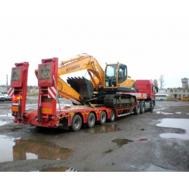 Оренда тралу 55т із переднім заїздом | Низькорамна платформа (0.5м)