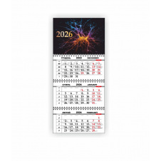 Календарь квартальный настенный Vivay 2026 Медицинский 30x65 см Разноцветный (hub_76r59b)