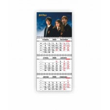 Календар квартальний настінний Vivay 2026 Гаррі Поттер 30x65 см Різнокольоровий (hub_2dcyny)