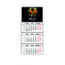 Календарь квартальный настенный Vivay 2026 Stalker 30x65 см Разноцветный (hub_ph75to)