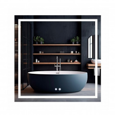 Дзеркало Qtap Mideya (MI1) 800х800 з LED-підсвічуванням, димером та антизапотіванням (QT2078NCF808048477)