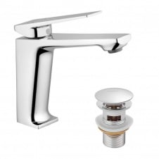 Змішувач для раковини Kroner KRP Ersel - C0111BV з донним клапаном хром (CV035468)