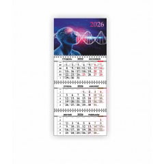 Календарь квартальный настенный Vivay 2026 Медицинский 30x65 см Разноцветный (hub_481drw) Киев