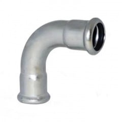 Коліно з нержавіючої сталі під прес RM InoxPres 35 90° ВВ (181035900) Шепетівка