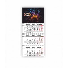 Календарь квартальный настенный Vivay 2026 Медицинский 30x65 см Разноцветный (hub_76r59b) Киев