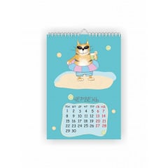 Календарь настенный Vivay 2026 Котики А3 30x40 см Разноцветный (hub_9dzbno) Александрия