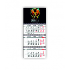 Календарь квартальный настенный Vivay 2026 Stalker 30x65 см Разноцветный (hub_ph75to) Киев