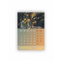 Календарь настенный Vivay 2026 Моя Україна А4 30x20 см Разноцветный (hub_5e39ci) Сарны