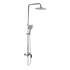 Душова система універсальна Qtap Aries квадратна на 3 споживача хром (QTARI111CRM45560) Надворная