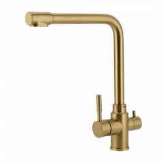 Змішувач для кухні Granado Badalona Lux PVD gold з підключенням фільтра питної води золотий (gz0410LPVD) Киев